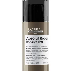 Absolut Repair Molecular Mascarilla Profesional Reparadora sin Aclarado para Cabello Dañado 100 ml - L'oral