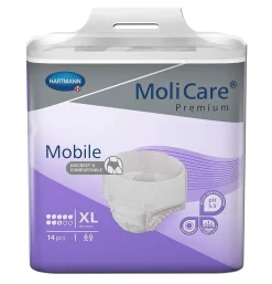 Absorbente Incontinencia Orina Ligera con Slip - Molicare Mobile Super (14 Unidades Talla Extra Large) - Laboratorios Hartmann