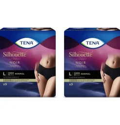 Absorbente Incontinencia Orina Dia Anatomico - Tena Silhouette Braga Cintura Baja Negro (8 Unidades Talla G)