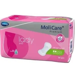 Absorbente Incontinencia Orina Ligera - Molicare Premium Lady Pad (2 Gotas 14 Unidades)