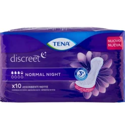 Absorbente Incontinencia Orina Noche Anatomico - Tena Discreet Noche Normal (10 Unidades) - Bsn Medical