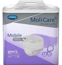 Absorb Inc Orina Ligera con Slip - Molicare Premium Mobile (14 Unidades Talla L 8 Gotas Color Lila) - Laboratorios Hartmann