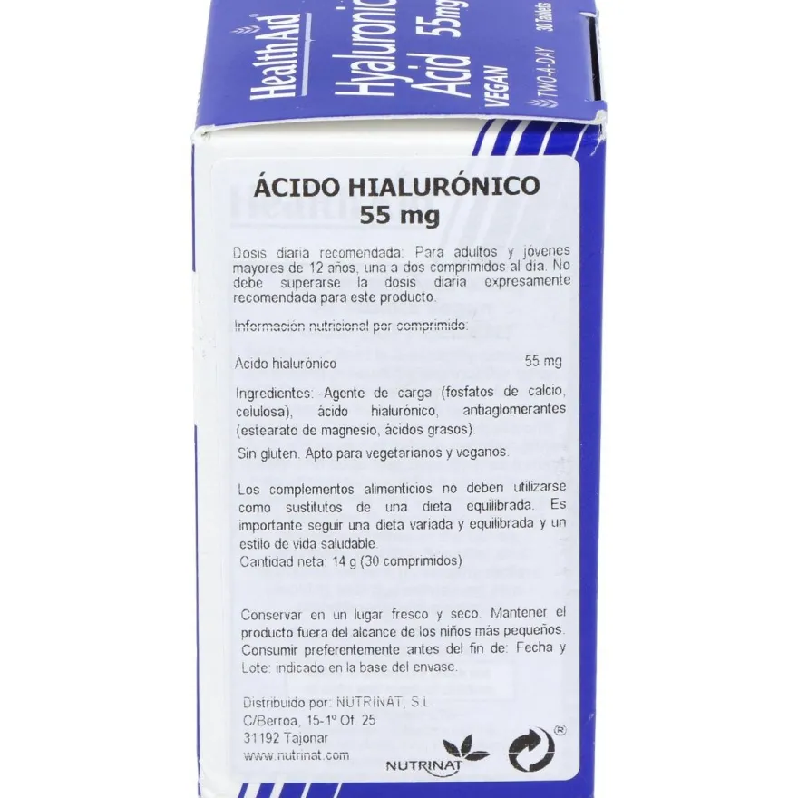 Acido Hialuronico 55Mg. 30Comp. Health Aid