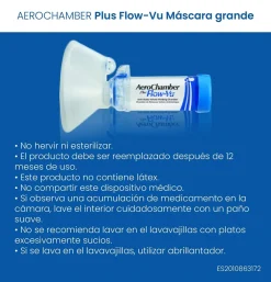 Aerochamber Plus Flow - Vu - Camara de Inhalación (adulto 1 U) - Sandoz Farmacéutica