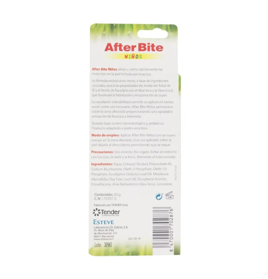 After Bite Pediátricoo (1 Envase 20 g) - Esteve Laboratorios S.a