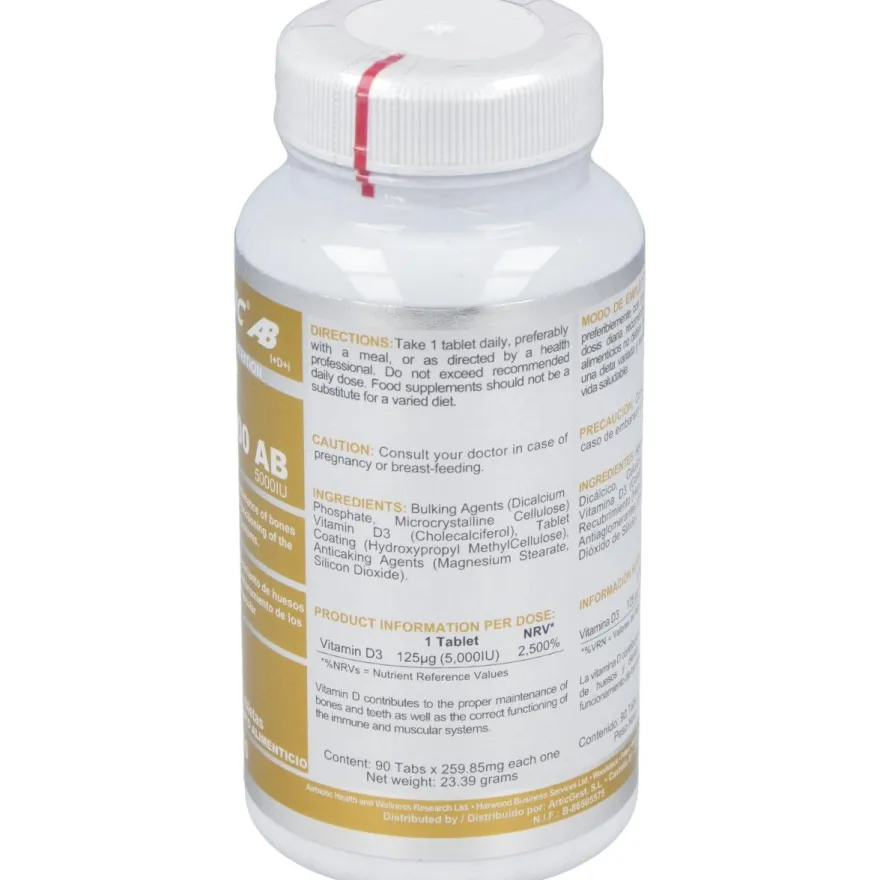 Airbiotic® Ab Vitamina D3 125Mg 90 Tabletas