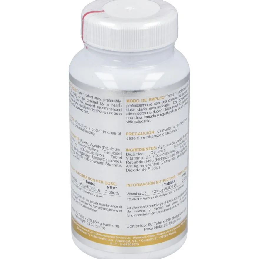Airbiotic® Ab Vitamina D3 125Mg 90 Tabletas