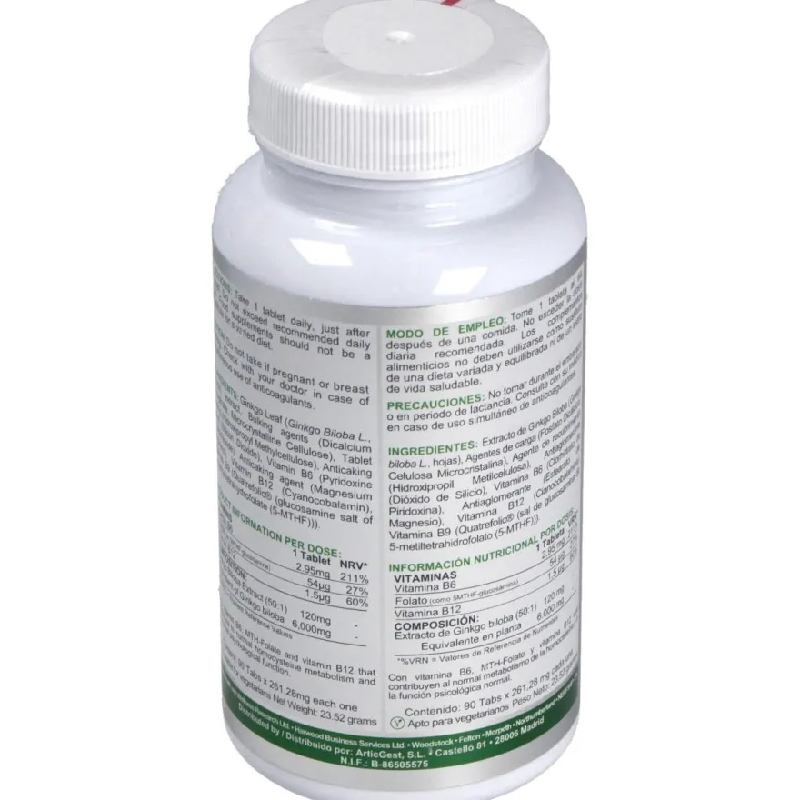 Airbiotic Ginkgo-Vit Ab Complex 6.000 90 Tabletas
