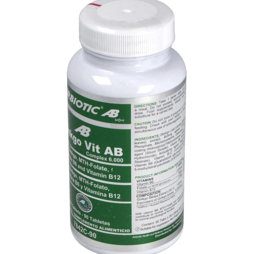 Airbiotic Ginkgo-Vit Ab Complex 6.000 90 Tabletas