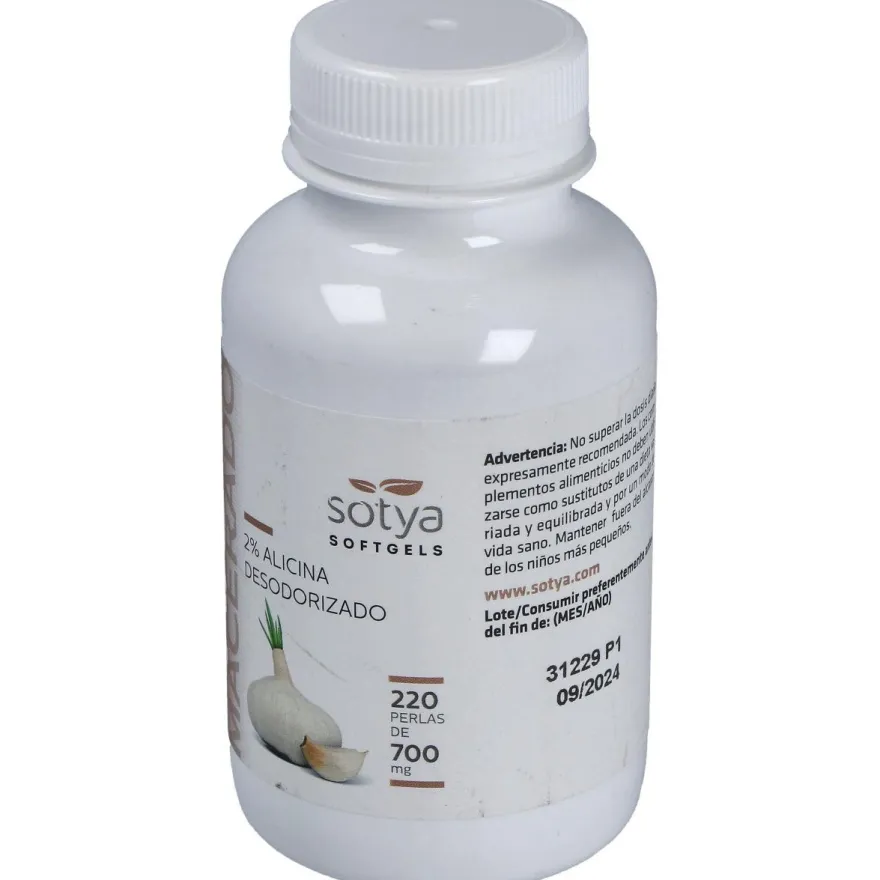 Ajo Macerado 500mg 220 Perlas - Sotya