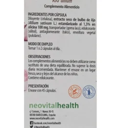 Ajo Neo (45 Cápsulas) - Neovital Health