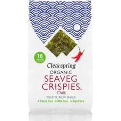 Alga Nori Tostada Chili Snack 4g - Clearspring