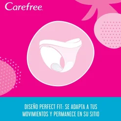 Algodón Normales - Protegeslips Transpirable sin Perfume, Flexible y Ultrafino 56 u - Carefree