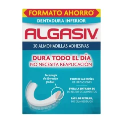 Almohadillas Adhesivas para Dentaduras Postizas Inferiores, 30 ud. - Algasiv®