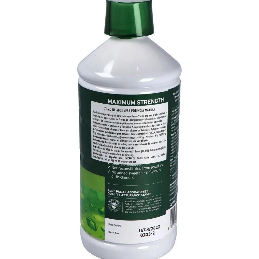 Aloe Pura Zumo Aloe Vera Potencia Max 1l - Madal Bal