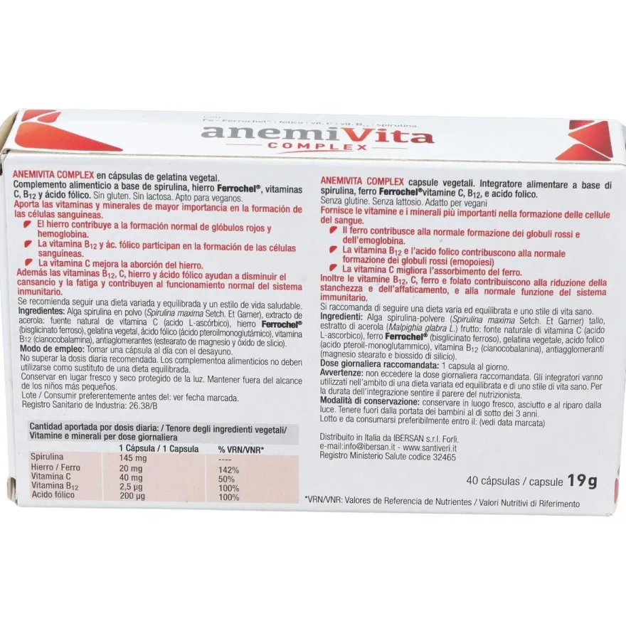 Anemivita Complex, 40 Uds - Santiveri