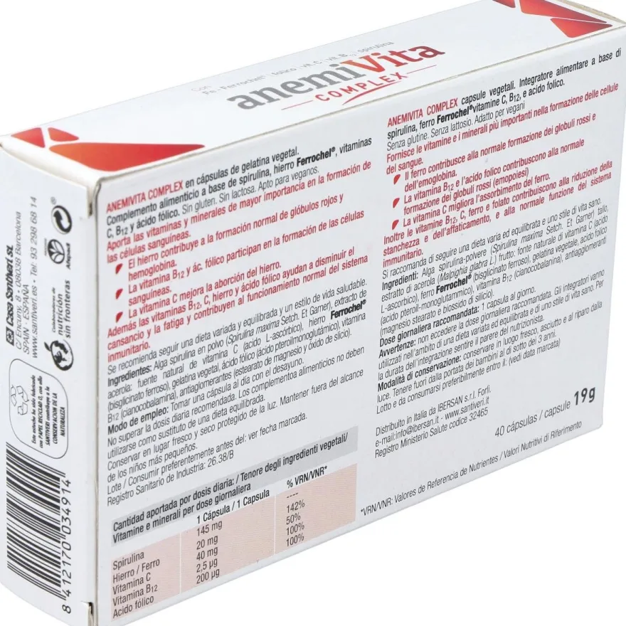 Anemivita Complex, 40 Uds - Santiveri