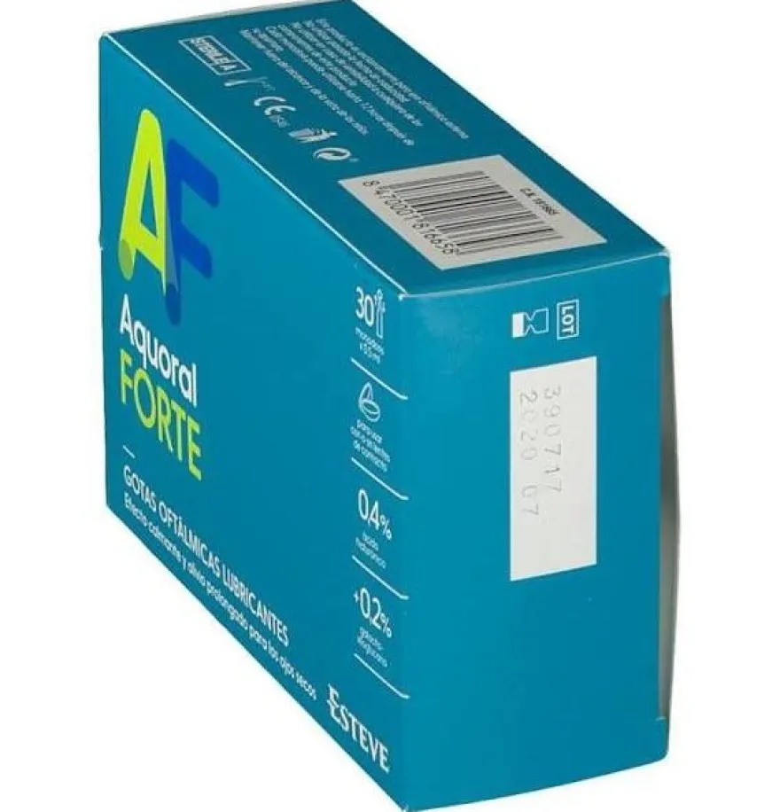 Aquoral Forte - Gotas Oftalmicas Lubricantes Esteriles (30 Monodosis 0,5 ml) - Esteve Laboratorios S.a
