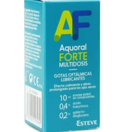 Aquoral Forte Multidosis - Gotas Oftalmicas Lubricantes Esteriles (1 Envase 10 ml) - Esteve Laboratorios S.a