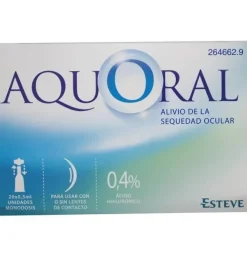 Aquoral - Gotas Oftalmicas Lubricantes Esteriles (20 Monodosis 0,5 ml) - Esteve Laboratorios S.a