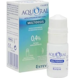 Aquoral Multidosis - Gotas Oftalmicas Lubricantes Esteriles (1 Envase 10 ml) - Esteve Laboratorios S.a