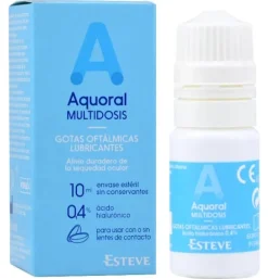 Aquoral Multidosis - Gotas Oftalmicas Lubricantes Esteriles (1 Envase 10 ml) - Esteve Laboratorios S.a