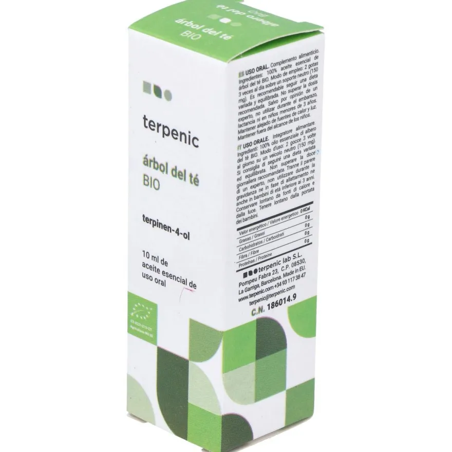 Arbol del Te Aceite Esencial Alimentario 10ml. Bio - Terpenic