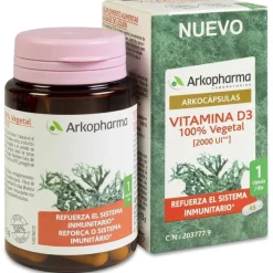 Arkocápsulas Vitamina D3 100 % Vegetal, 45 Cápsulas - Arkopharma