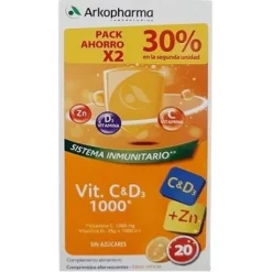 Arkopharma Vitamina C + D3 1000Mg + Zinc Efervescente 2X20Comp