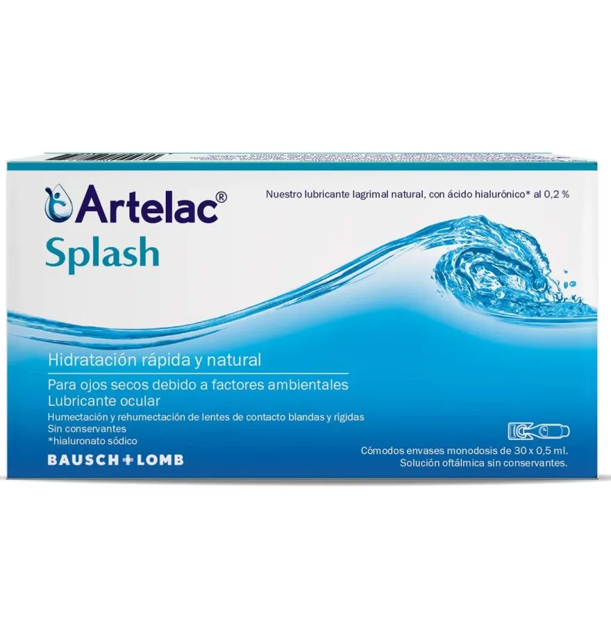 Artelac Splash Colirio Ojos Secos, 30 Monodosis - Bausch & Lomb