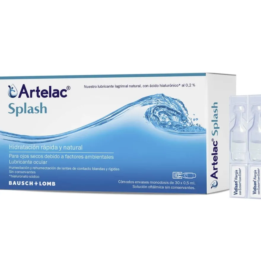 Artelac Splash Colirio Ojos Secos, 30 Monodosis - Bausch & Lomb