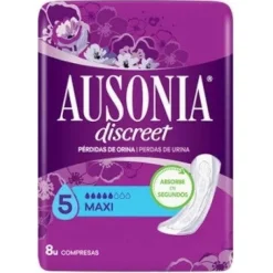 Ausonia Discreet Compresa Maxi 8 Unidades