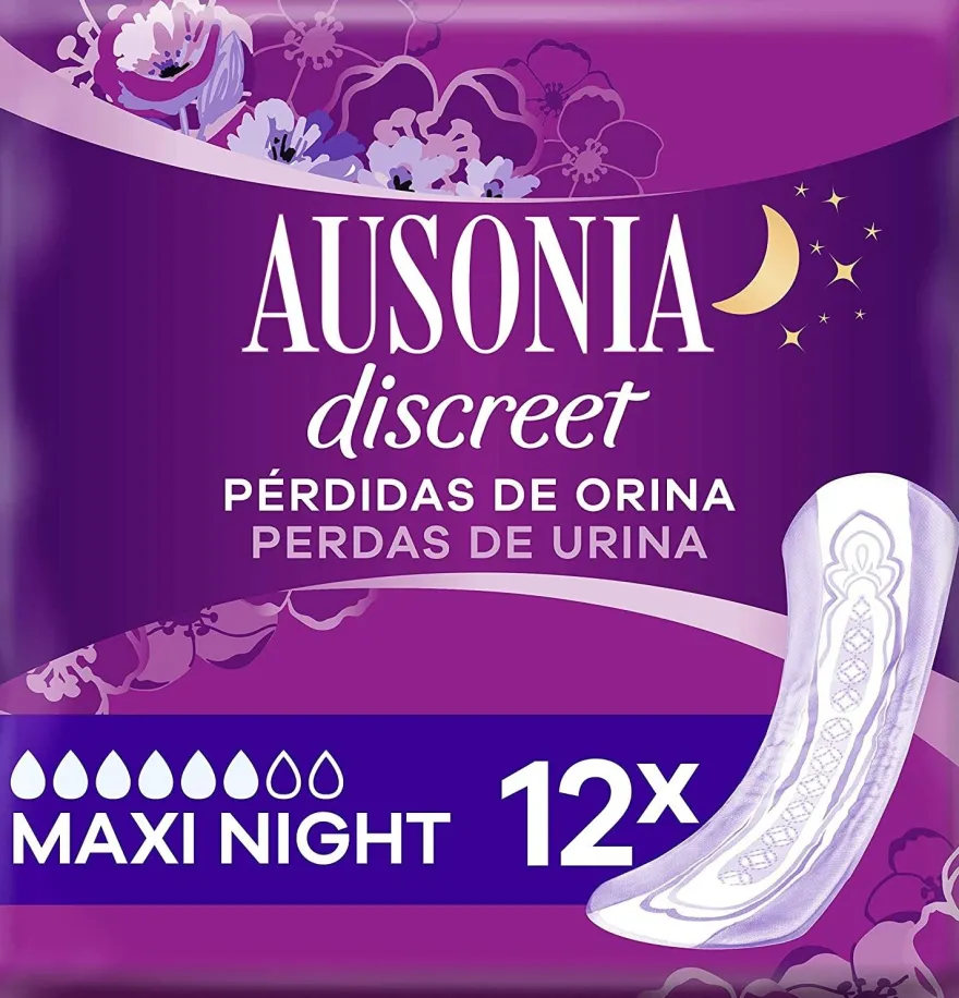 Ausonia Discreet Maxi Day & Night - Maxi (12 Unidades) - Procter&gamble España S.a