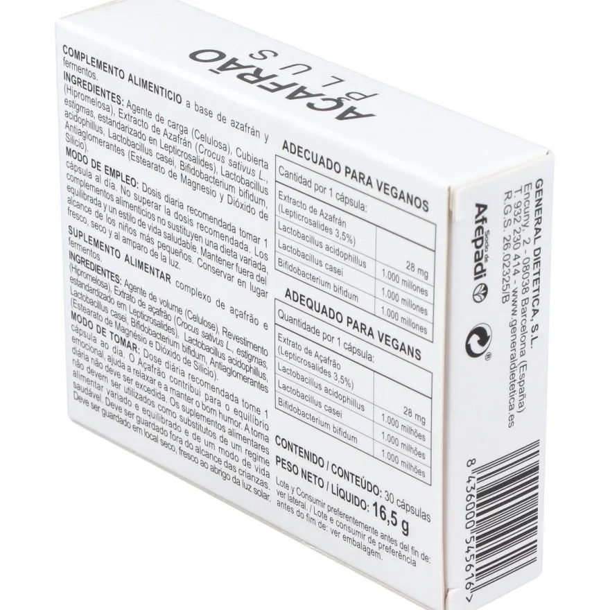 Azafran Plus 30Cap.