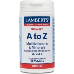 A - Z Multivitaminas y Minerales 60 Cápsulas - Lamberts