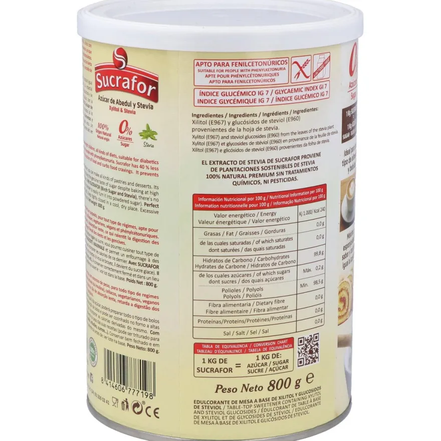 (azucar de Abedul y Stevia) 800gr 2 - Sucrafor