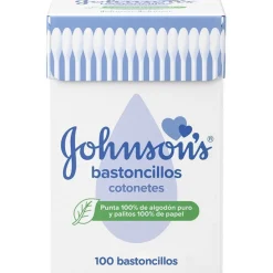 Baby Bastoncillos Bebé, Niños y Adultos, Algodón 100% Puro 100 u - Johnson's