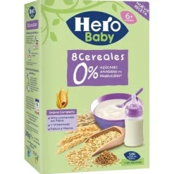 Baby 8 Cereales 0% Azúcares Añadidos +6m 340g - Hero