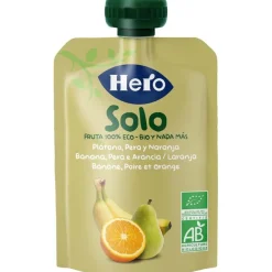 Baby Solo Ecológico Plátano Pera y Naranja Bolsa 100g - Hero