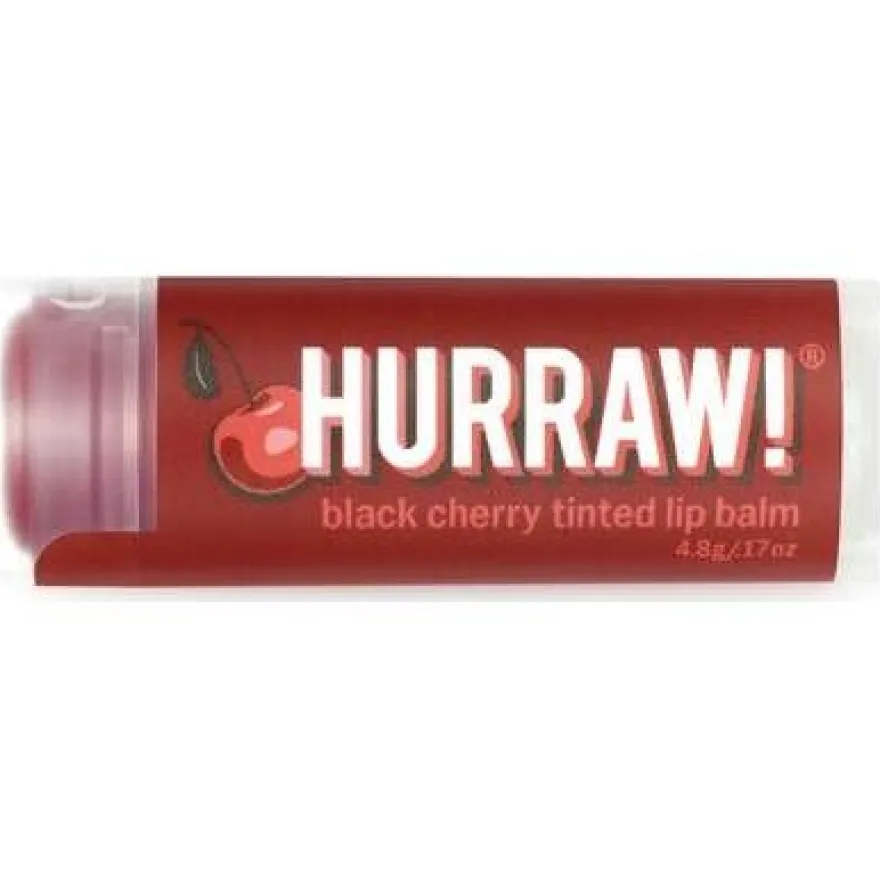 Balsamo Labial Tintado Cereza Negra - Hurraw