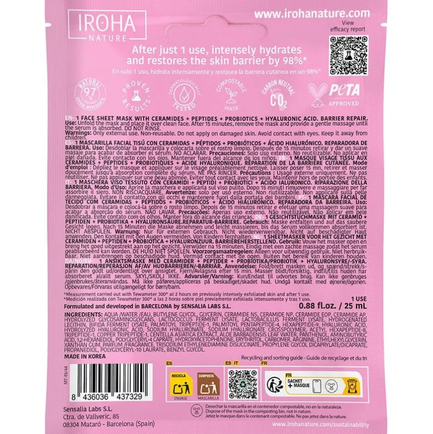 Barrera Reparadora Mascarilla Facial 1 U