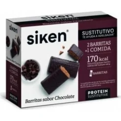 Barritas Sustitutivas Sabor Chocolate, 8 Uds - Siken