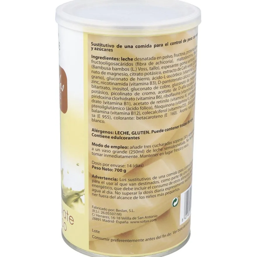 Batido Saciante Chocolate Blanco 700g - Sotya