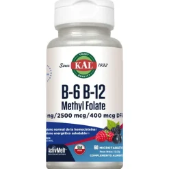 B-6 B-12 Methyl Folate Comprimidos, Vitaminas Y Suplementos Kal - Perfumes Club
