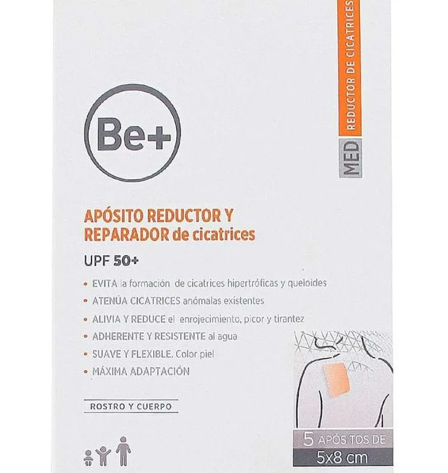 Be+ Aposito Reductor Y Reparador De Cicatrices (5 U 5 X 8 Cm)