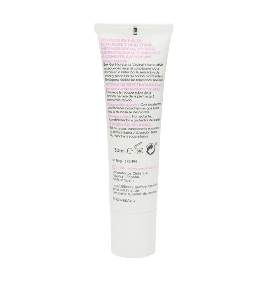 Be+ Lubricante Hidratante Vaginal Intimo Interno (1 Envase 30 Ml)