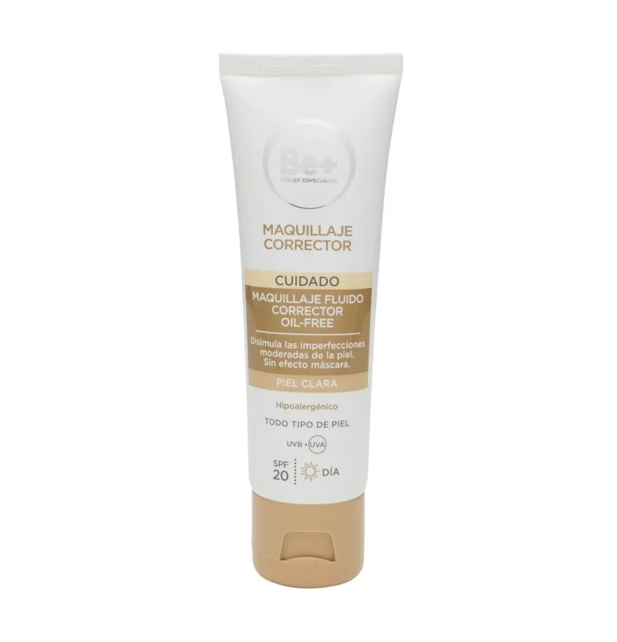 Be+ Maquillaje Fluido Corrector Oil Free Spf 20 (1 Envase 40 Ml Piel Clara)