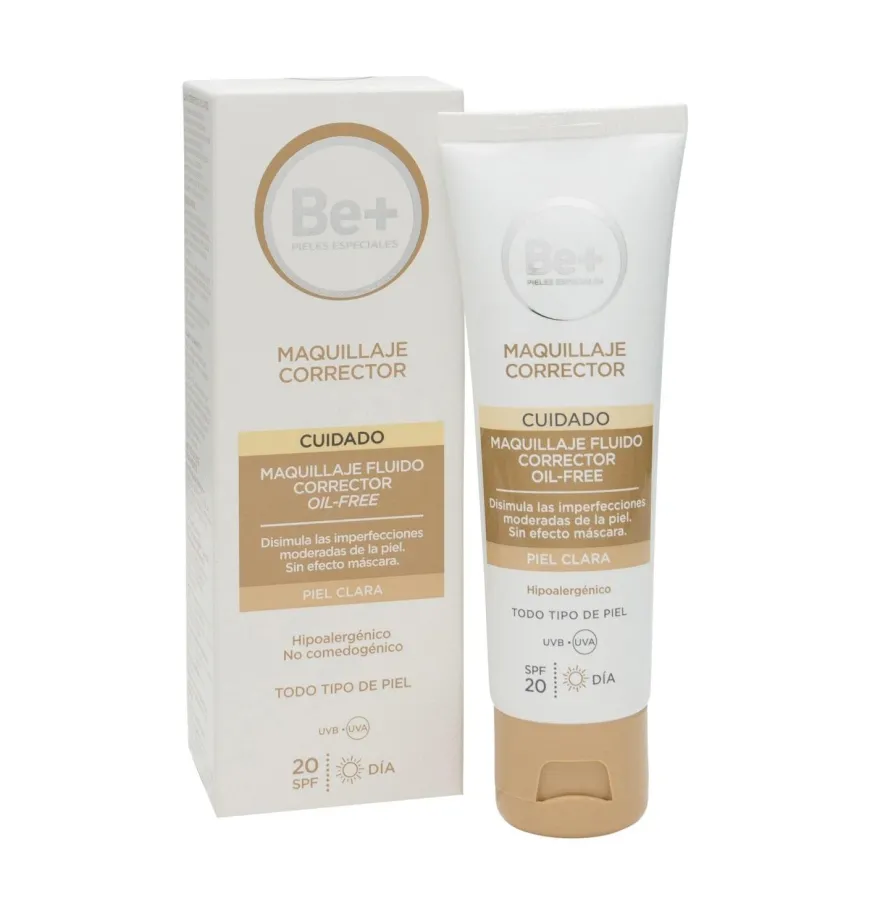 Be+ Maquillaje Fluido Corrector Oil Free Spf 20 (1 Envase 40 Ml Piel Clara)