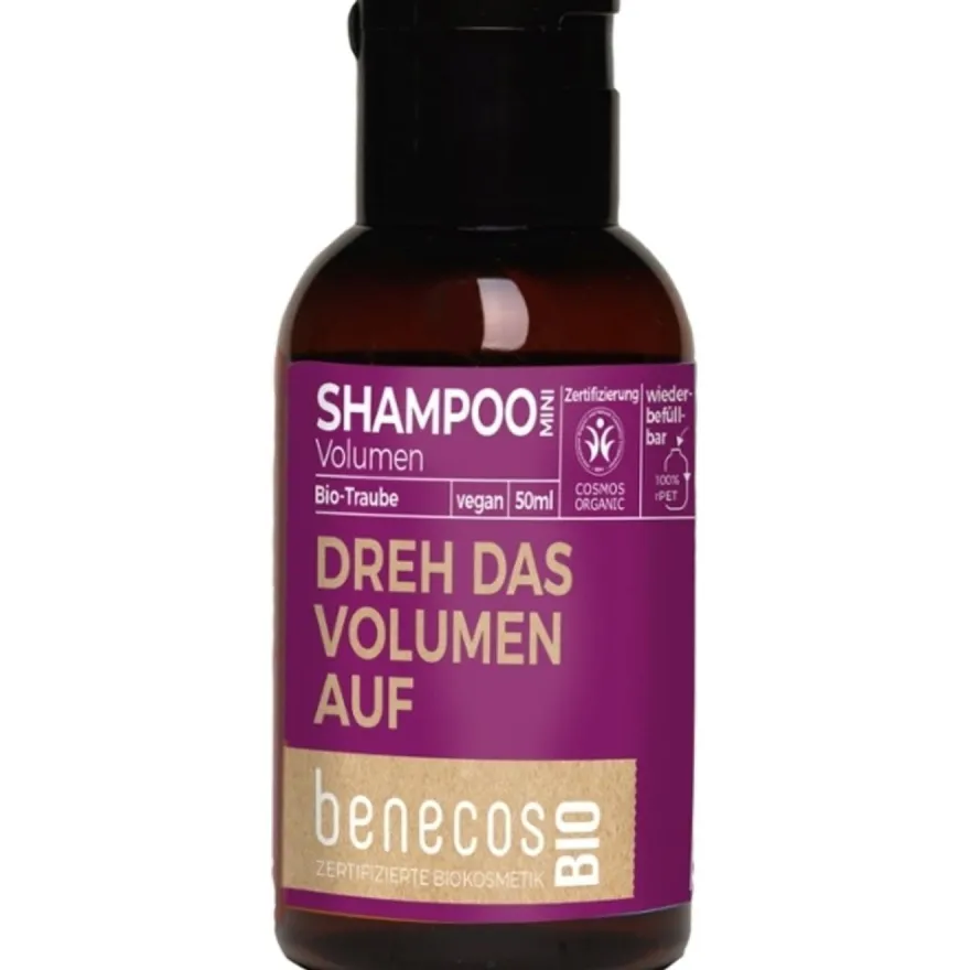 Benecos Champu Volumen Uva Mini Viaje Bio Vegan 50Ml
