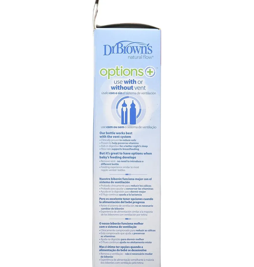 Biberon Estandar Options - Dr Brown´S Natural Flow (Rosa 250 Ml Pack 2 U)